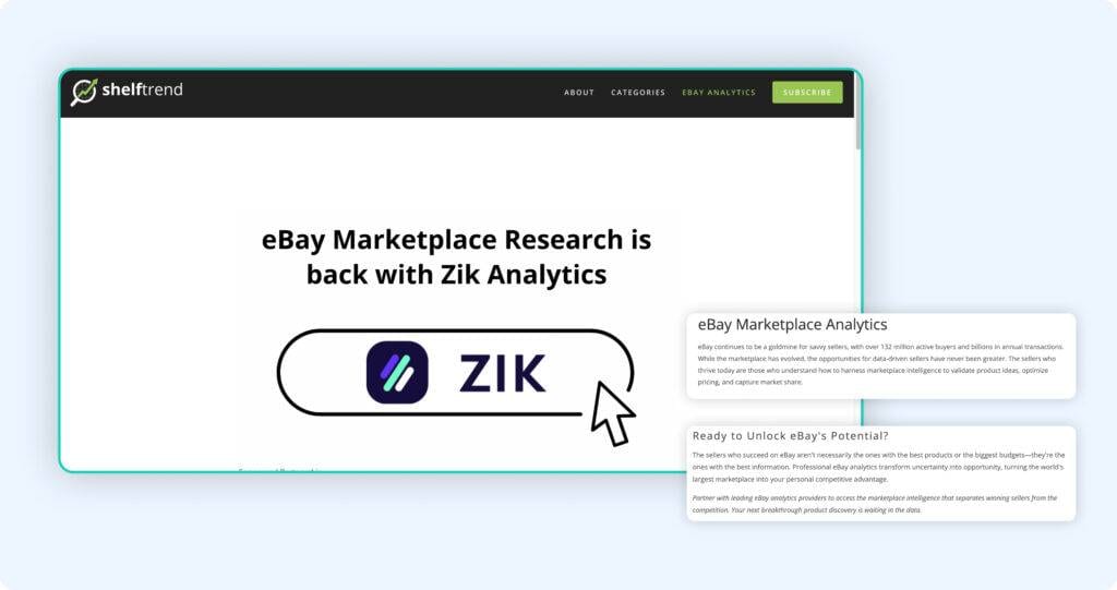 Terapeak alternatives and competitors Shelftrend platform