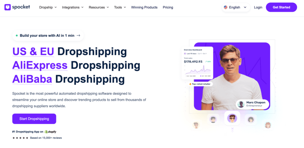 US Dropshipping Suppliers in Australia spocket