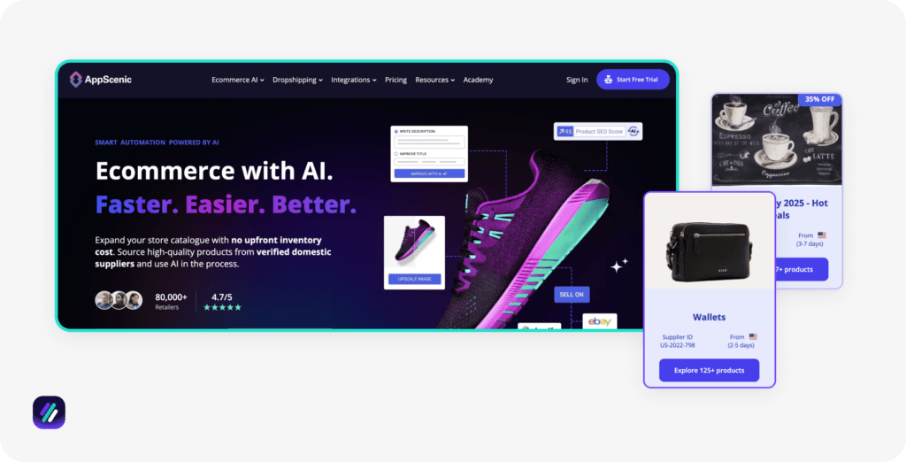 USA dropshipping suppliers Appscenic