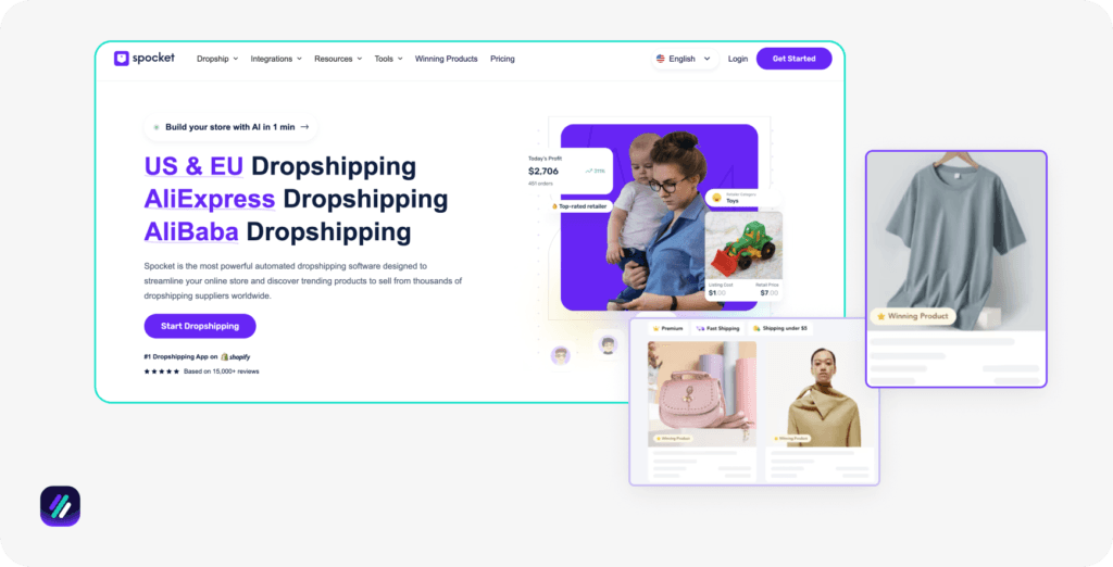 USA dropshipping suppliers Spocket