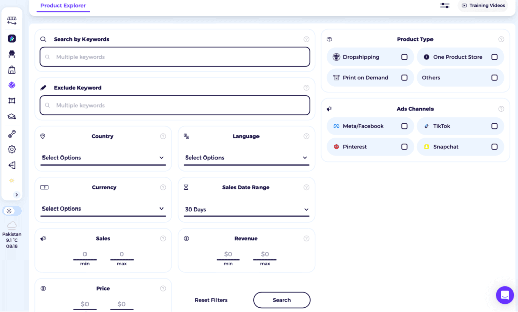ZIK analytics shopify product explorer for alibaba to shopify product research