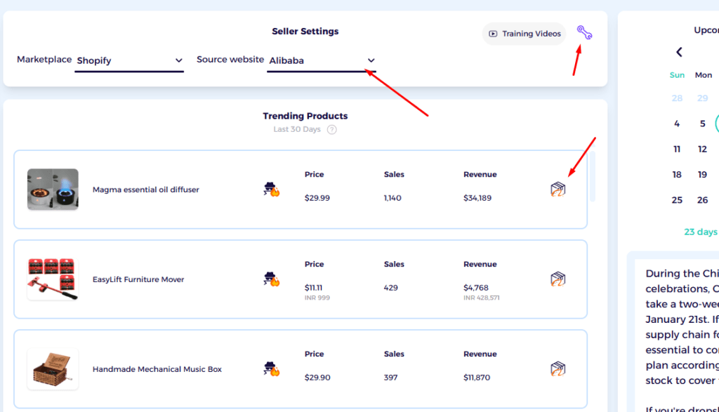 ZIK analytics supplier matching tool for alibaba to shopify supplier