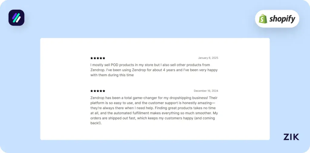 Zendrop reviews