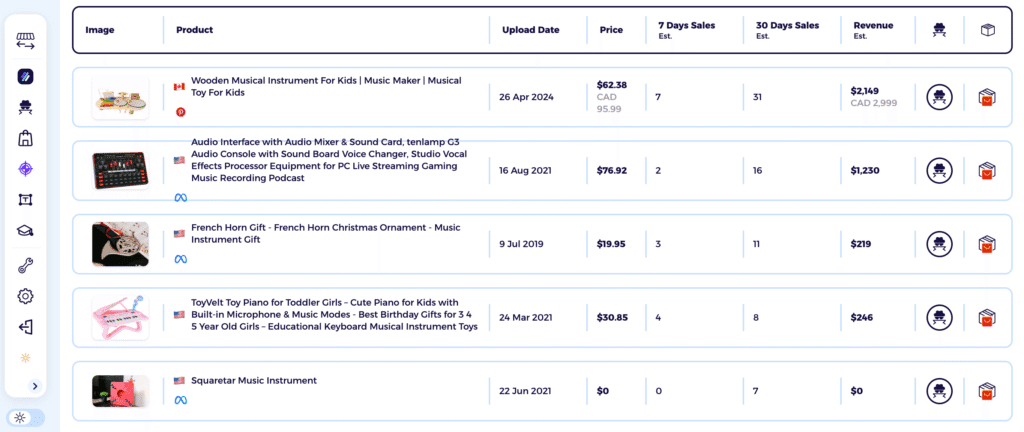 best dropshipping products musical instruments