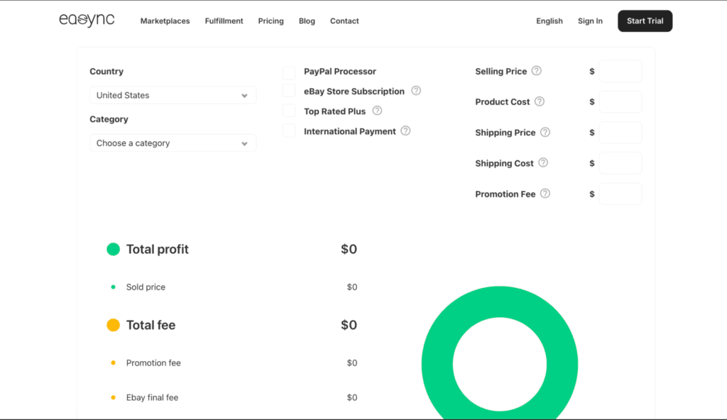 best eBay fee calculators easync