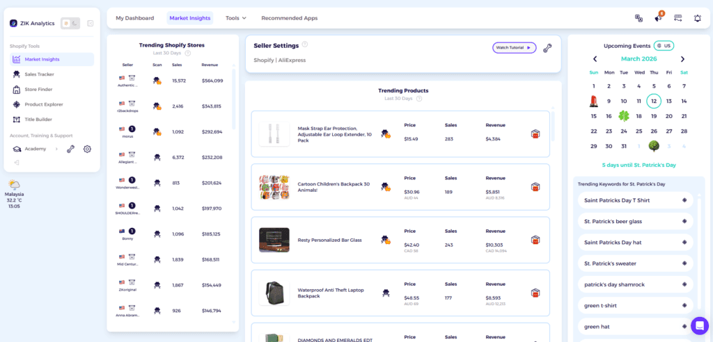 best oberlo alternative is zik analytics