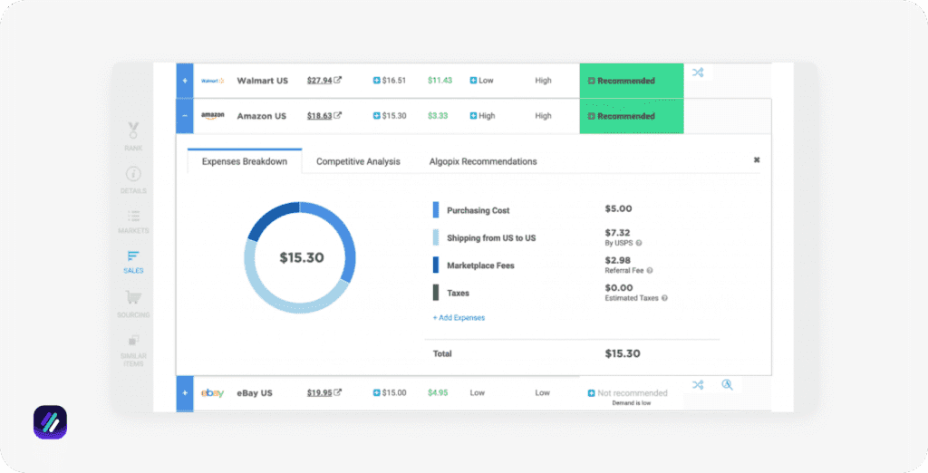 best product research tool for eBay Algopix