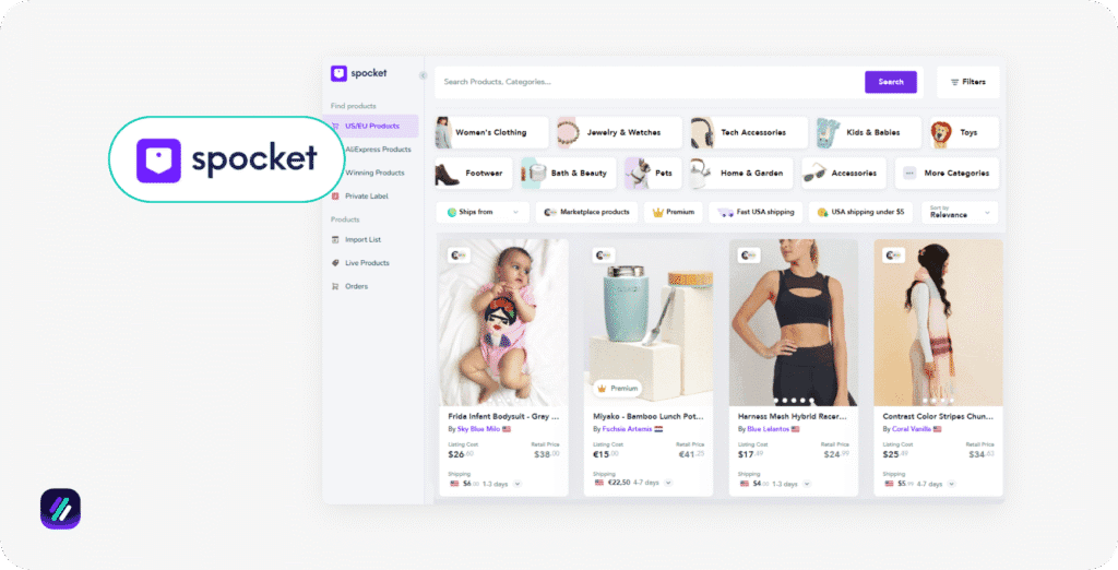 best shopify dropshipping software Spocket