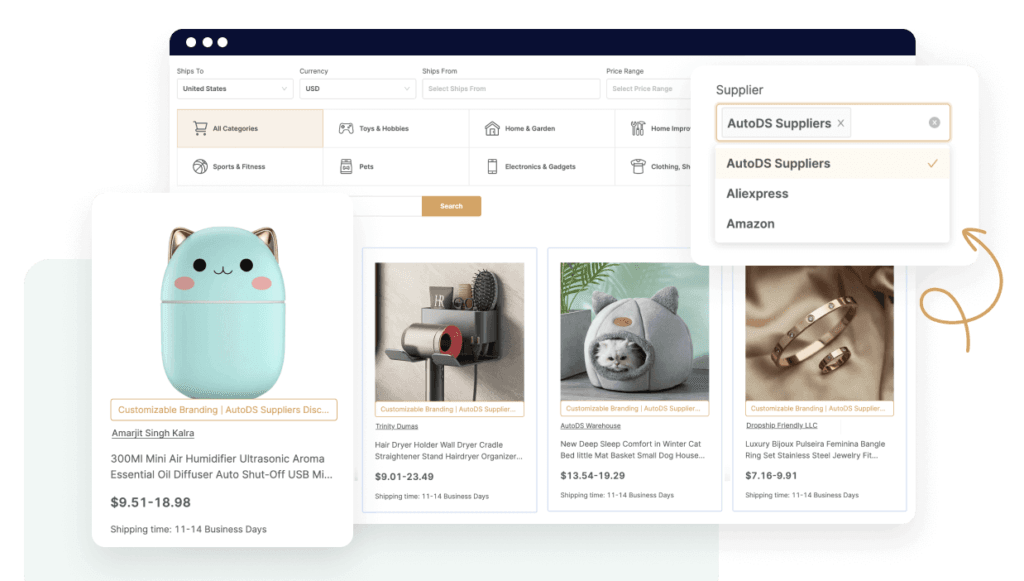 best shopify dropshipping suppliers autods