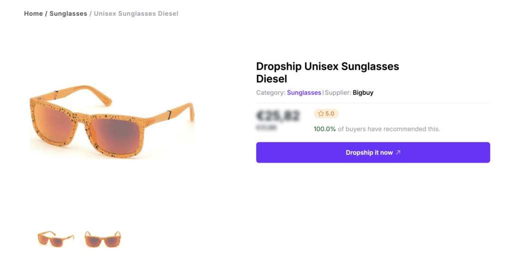 best sunglasses dropshipping supplier Spocket