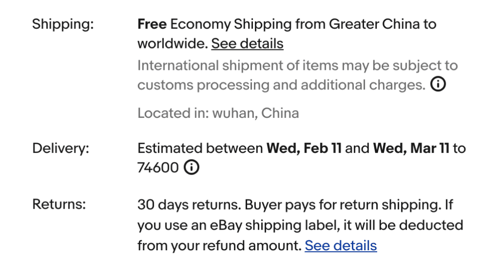 compare shipping speed and delivery promitse for each product