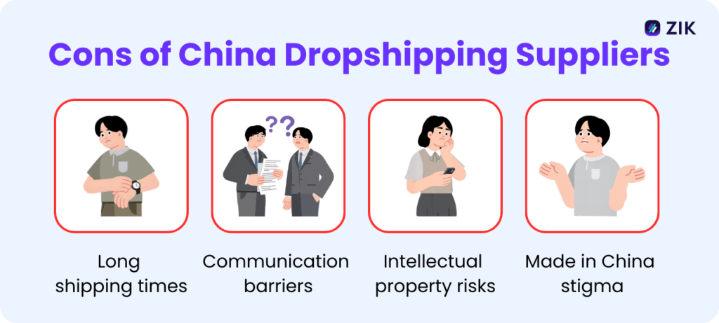 cons of china dropshipping suppliers
