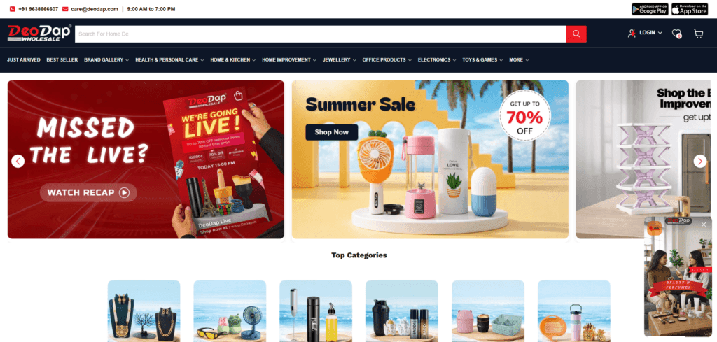 deodap is one of the indian dropshipping suppliers