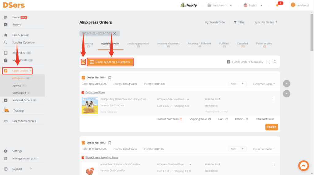 dropshipping automation order fullfillment