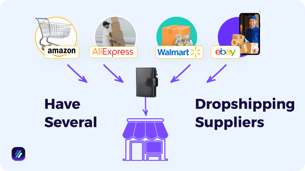 dropshipping tip on diversifying your suppliers to remain consitent in supplies