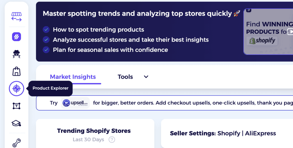dropshipping tips using ZIk Analytics product explorer to find progitable niche
