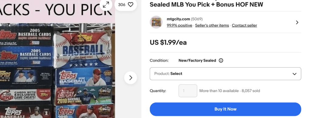ebay buy it now format baseball card tip