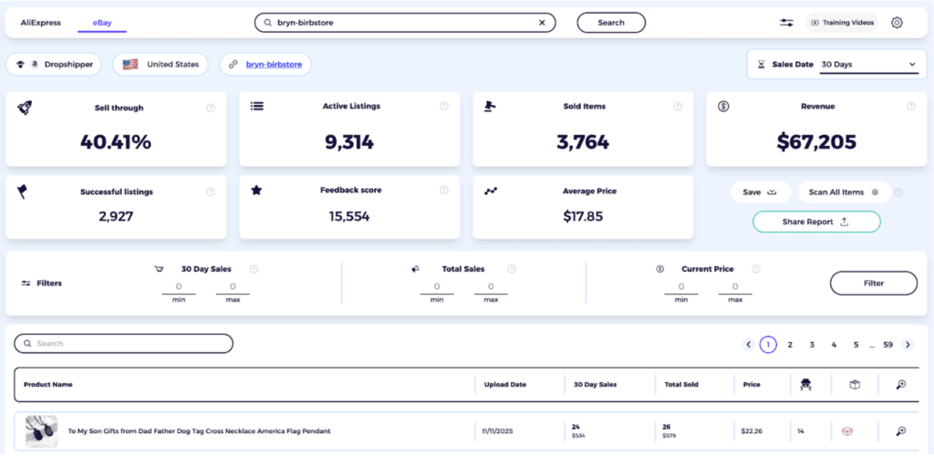 ebay competitor research tool on selling jewelry on ebay