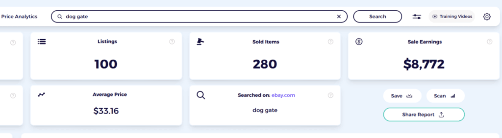 ebay product research tool analytics