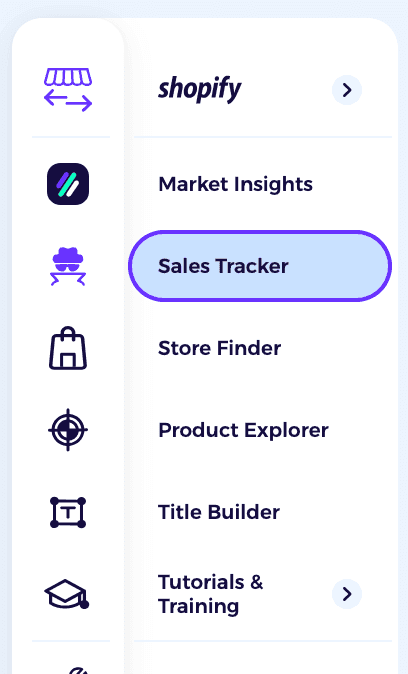 go to shopify sales tracker to find products to sell on shopify and analyze shopify store products