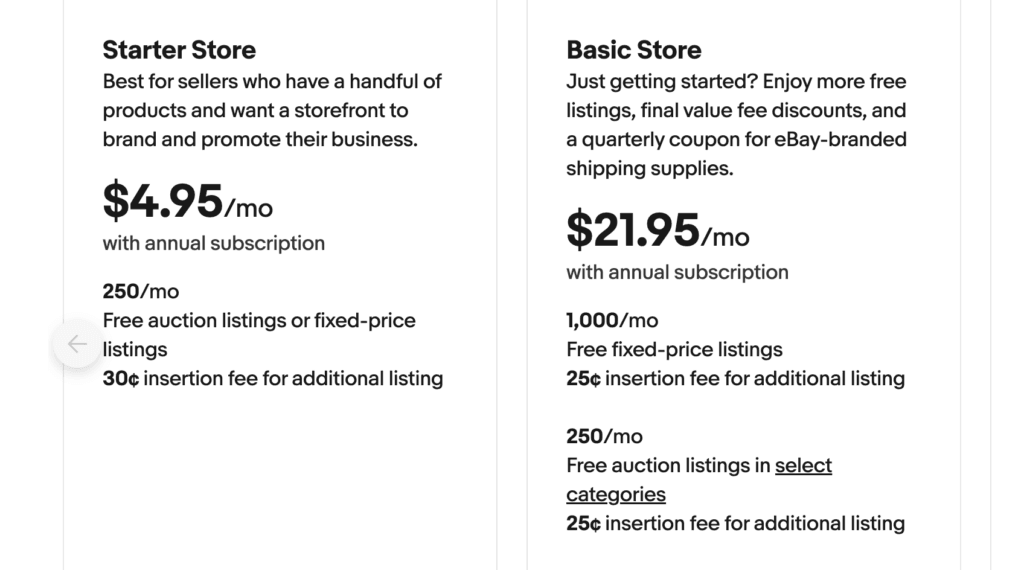 how to create an ebay store for selling baseball cards