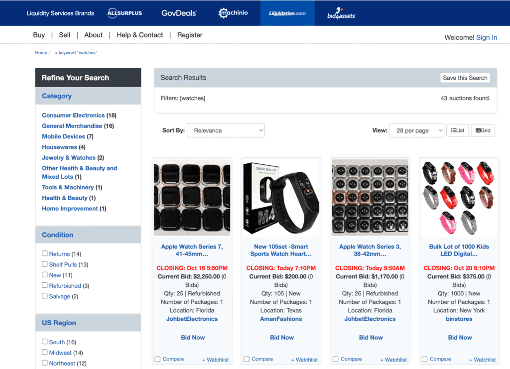 how to find items to sell on ebay liquidation sites