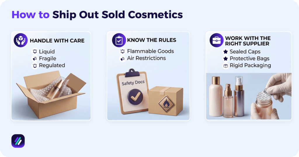 how to ship sold out cosmetics