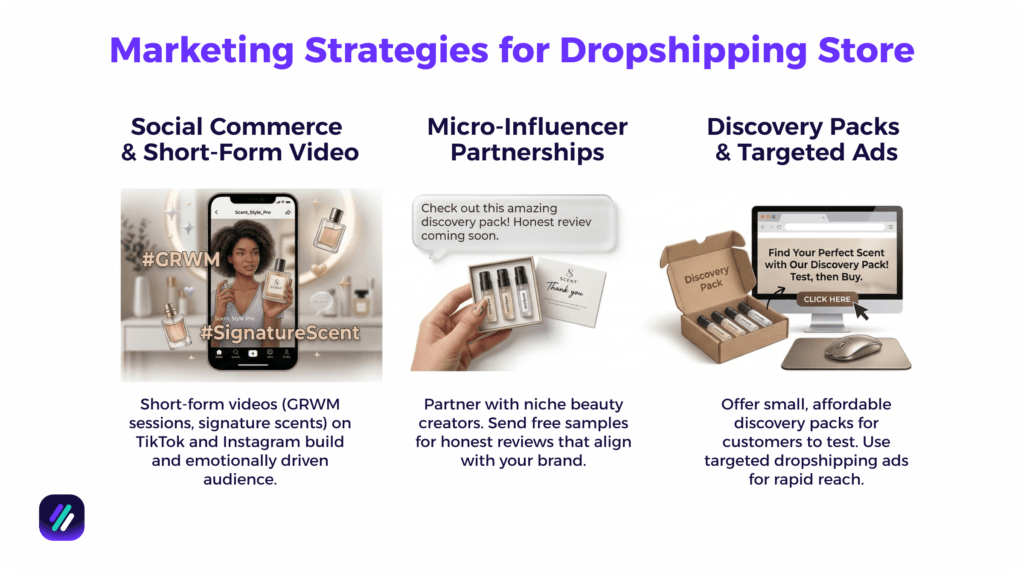 marketing perfurme dropshipping store