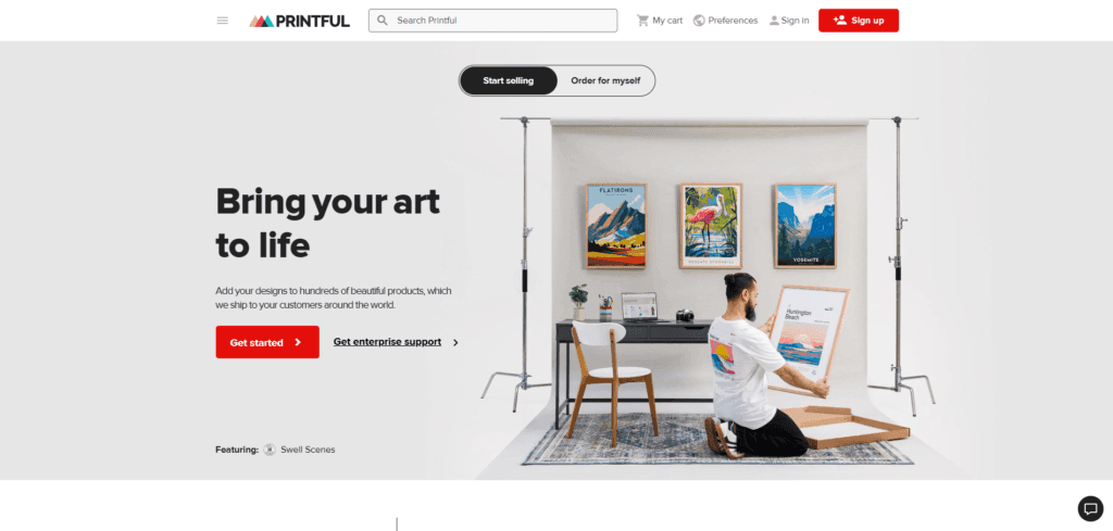 printful is one of the best german dropshipping suppliers