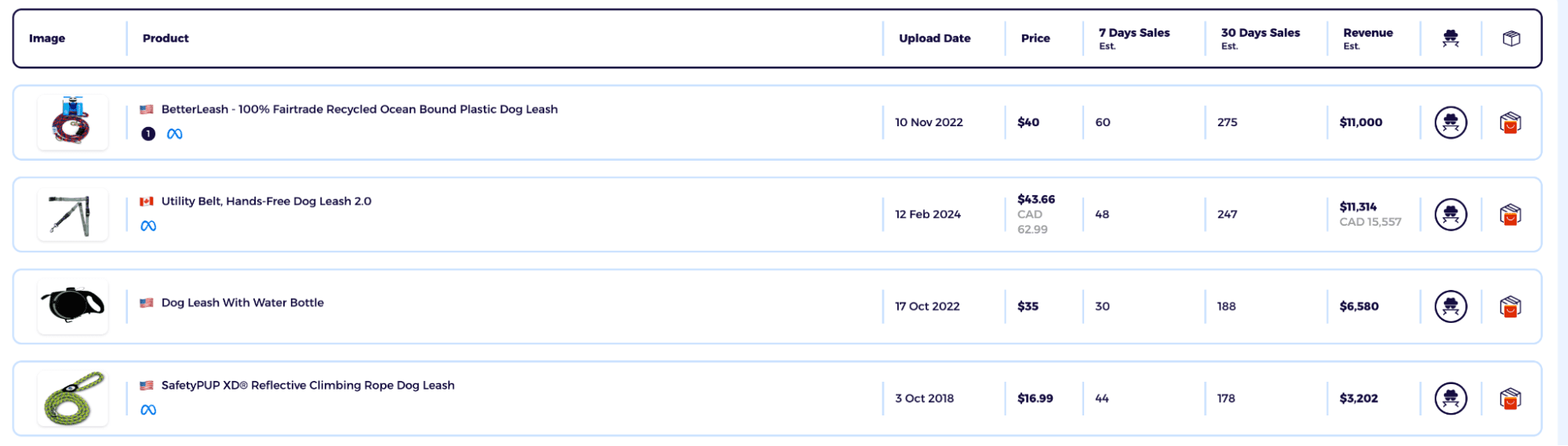 product view inside zik shopify product explorer