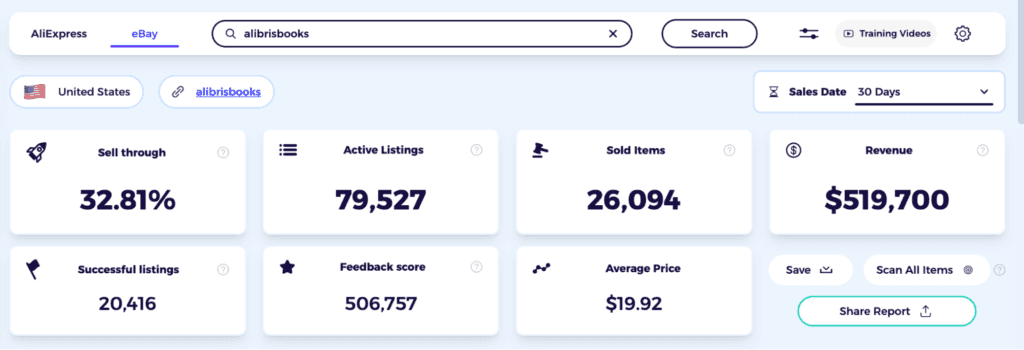 research on your ebay competitors by searching its name and ID to identify their to performing products