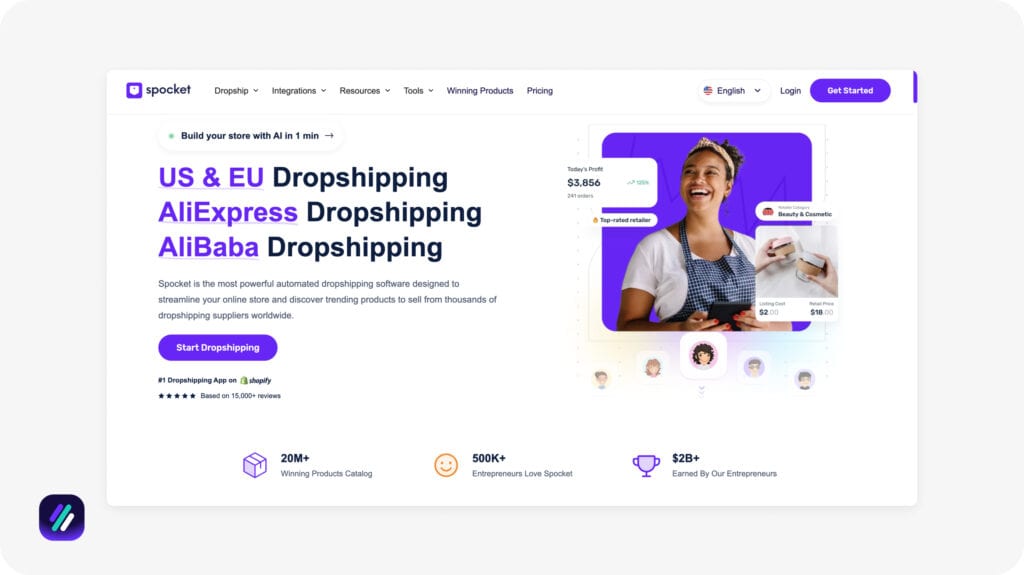 shopify dropshipping suppliers Spocket