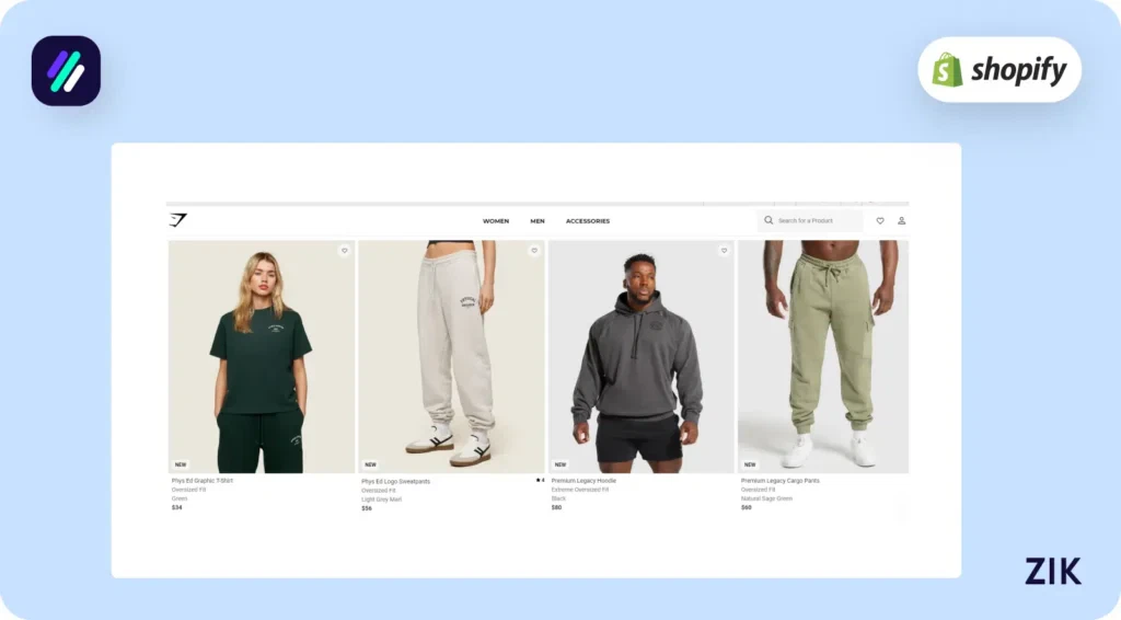 sports and fitness industry on shopify