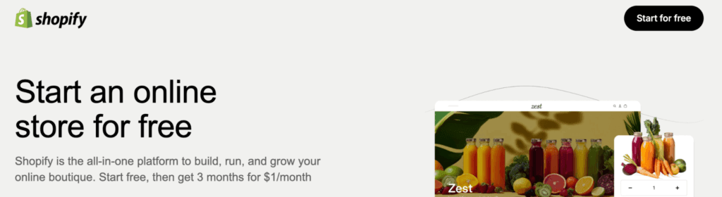 Get a shopify plan to start shopify dropshipping