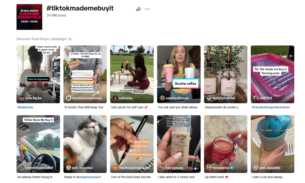 tiktokmademebuyit tag for dropshipping products for your website