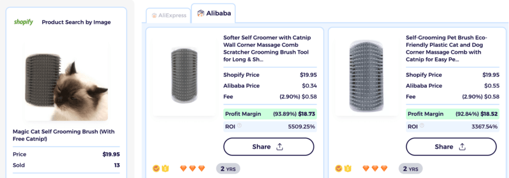 top pet products to dropship cat self-grooming brush