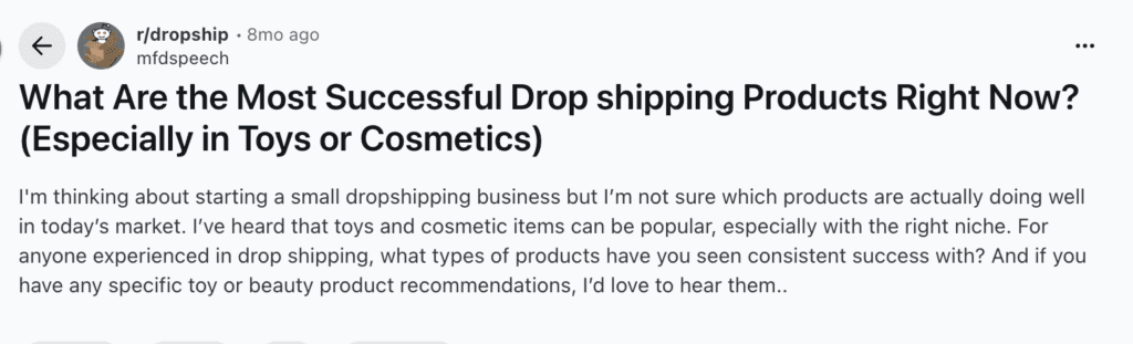 track reddit conversations that discusses on emerging product opportunities that the community is promoting