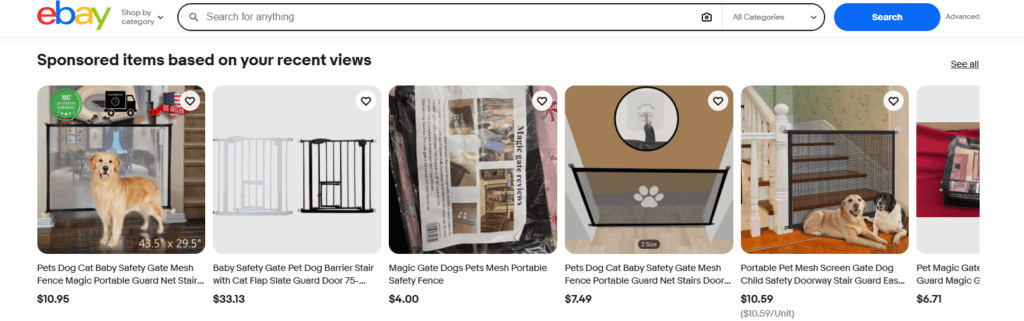 use ebay promoted listings to put your product at the very top of the search results page