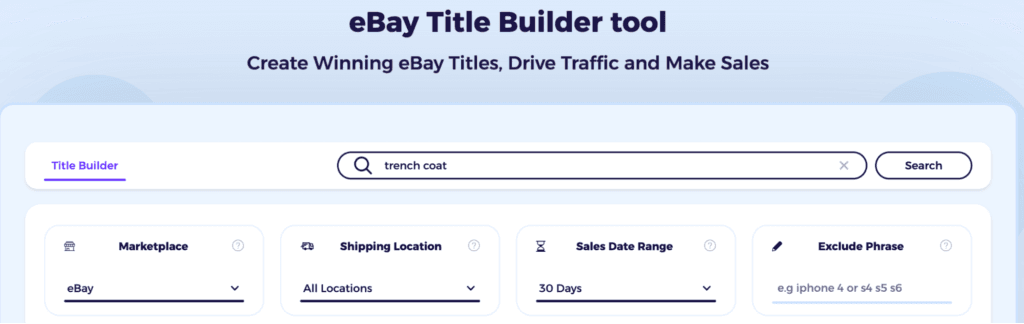 use ebay title builder tool to make ebay clothes listing titles