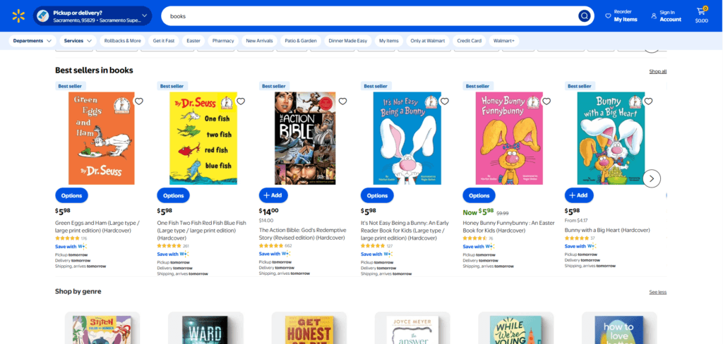 walmart for dropshipping books