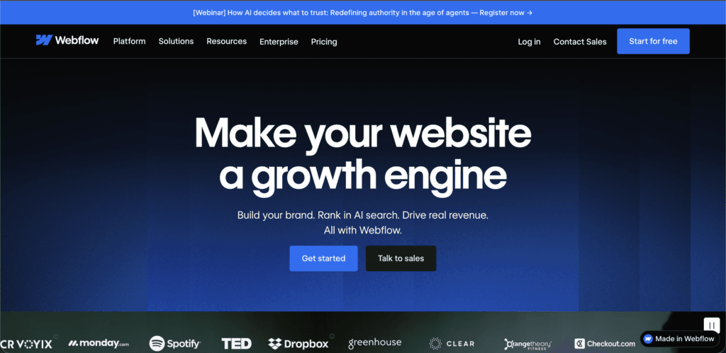 webflow dropshipping website builders
