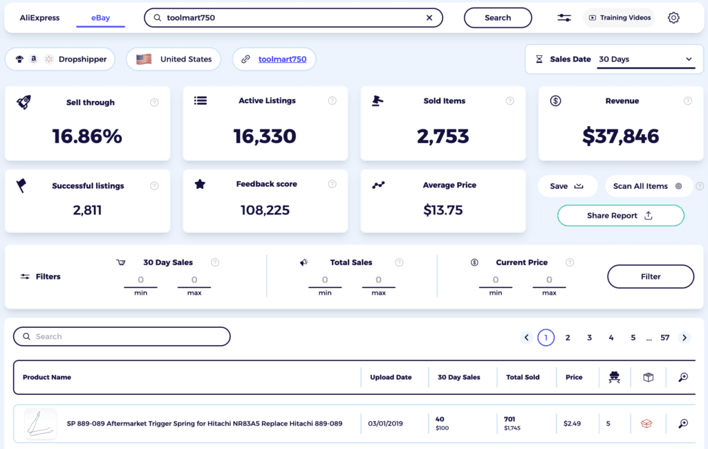 zik analytics sold listings ebay