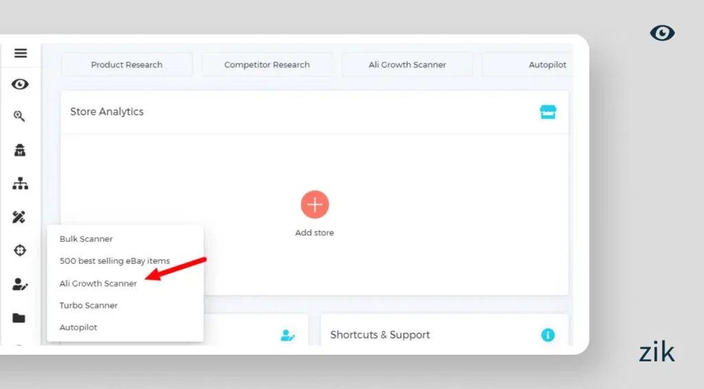 go over to the ZIK Analytics homepage