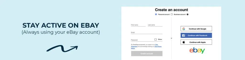 stay active on ebay