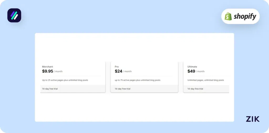 Shopify Page Builder Apps Hypervisual pricing