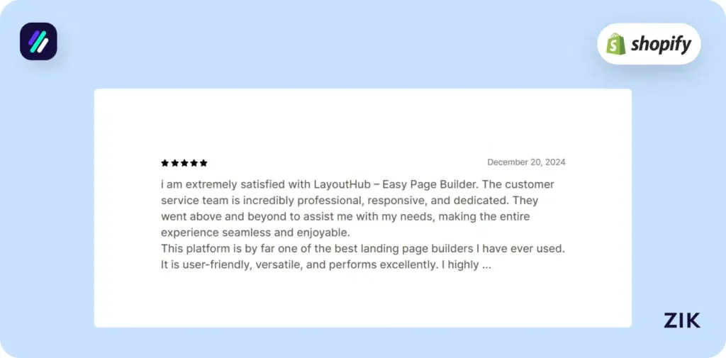 Shopify Page Builder Apps LayoutHub reviews