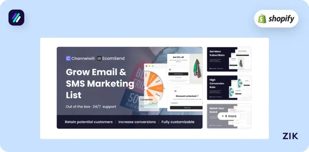 Shopify Pop-Up Apps EcomSend