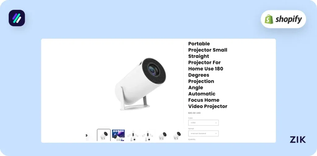 portable projector shopify