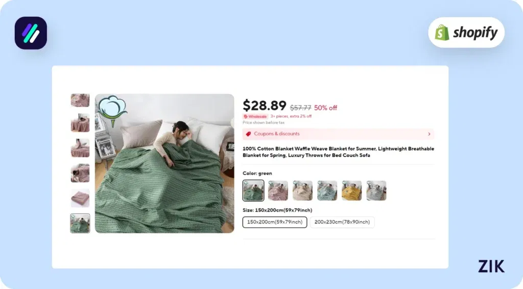 Aliexpress suppliers throw blanket