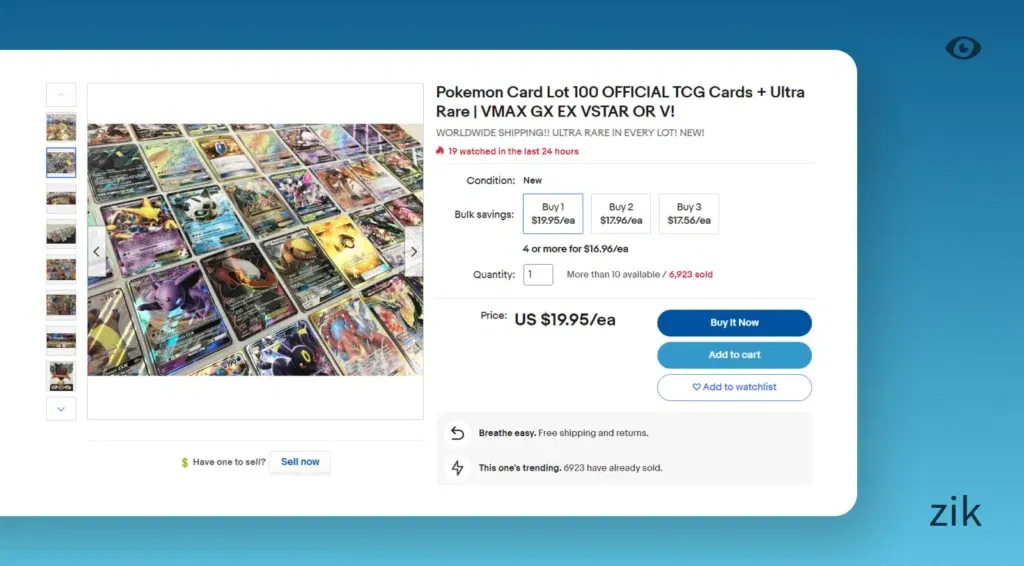 Pokemon Card Lot 100 Official TCG Cards